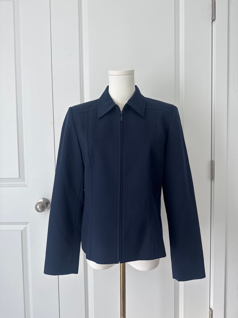 Vintage Pendleton 100% virgin wool Navy Blue Blazer Old Money Preppy